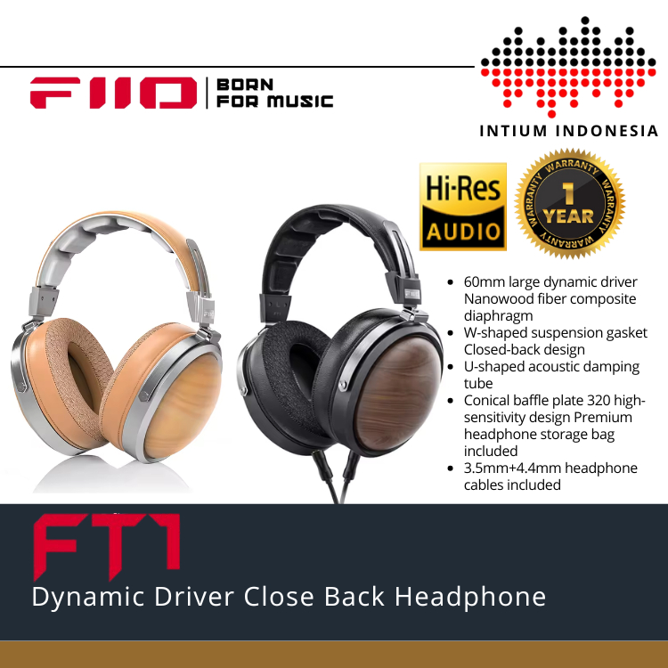 Jual FiiO FT1 / FT-1 / FT 1 Closed Back 60mm Large Dynamic Driver ...