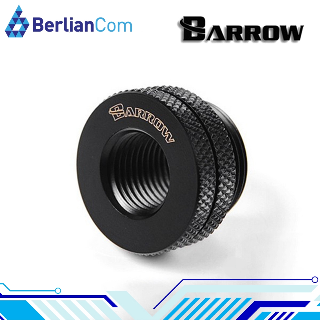 Jual BARROW TCDZS-V1 Threaded Pass Through G1/4 F-F Fitting - Black ...