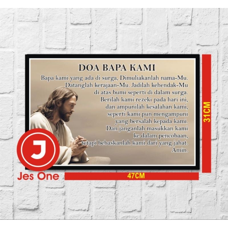 Jual Hiasan dinding DOA Bapa Kami katolik A3plus | Shopee Indonesia