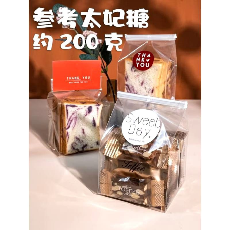 Jual 50pcs plastik roti kecil dengan kawat pengait kantong plastik roti ...