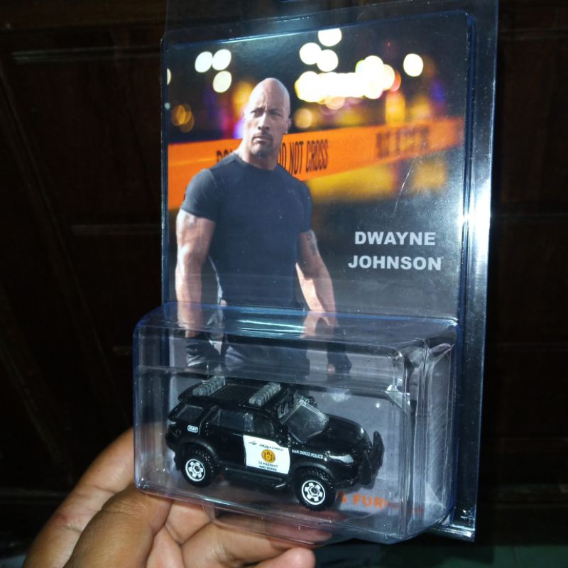 Custom Card Dwayne Johson As Lucas Hobbs Fast And Furious RARE Police Ford  Explorer Black Off Road White Ranger Polisi Mbx Matchbox Everest Bday Gift 