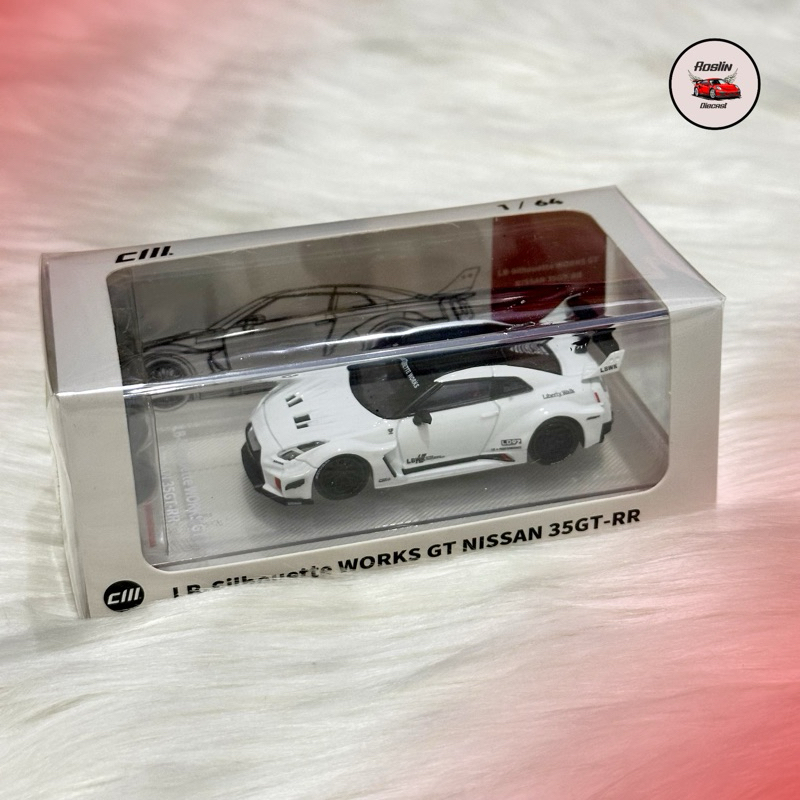 Jual Diecast 1:64 CM Model Nissan LBWK Supersilhouette 35GT-RR White ...