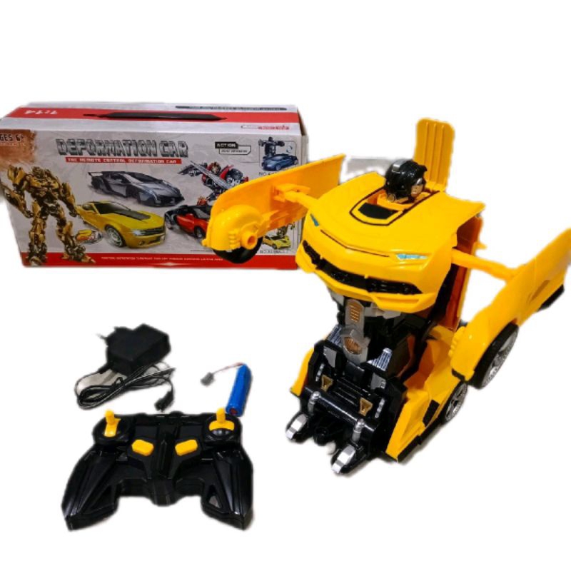 Jual remote control transformers rc robot mobil 2 in 1 mobil remote ...