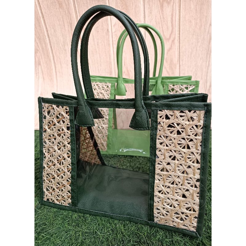 Tas Anyaman Bambu Sisi Hampers Gift Idulfitri Ied Lebaran / Tas Mika Kombinasi jinjing Etnik