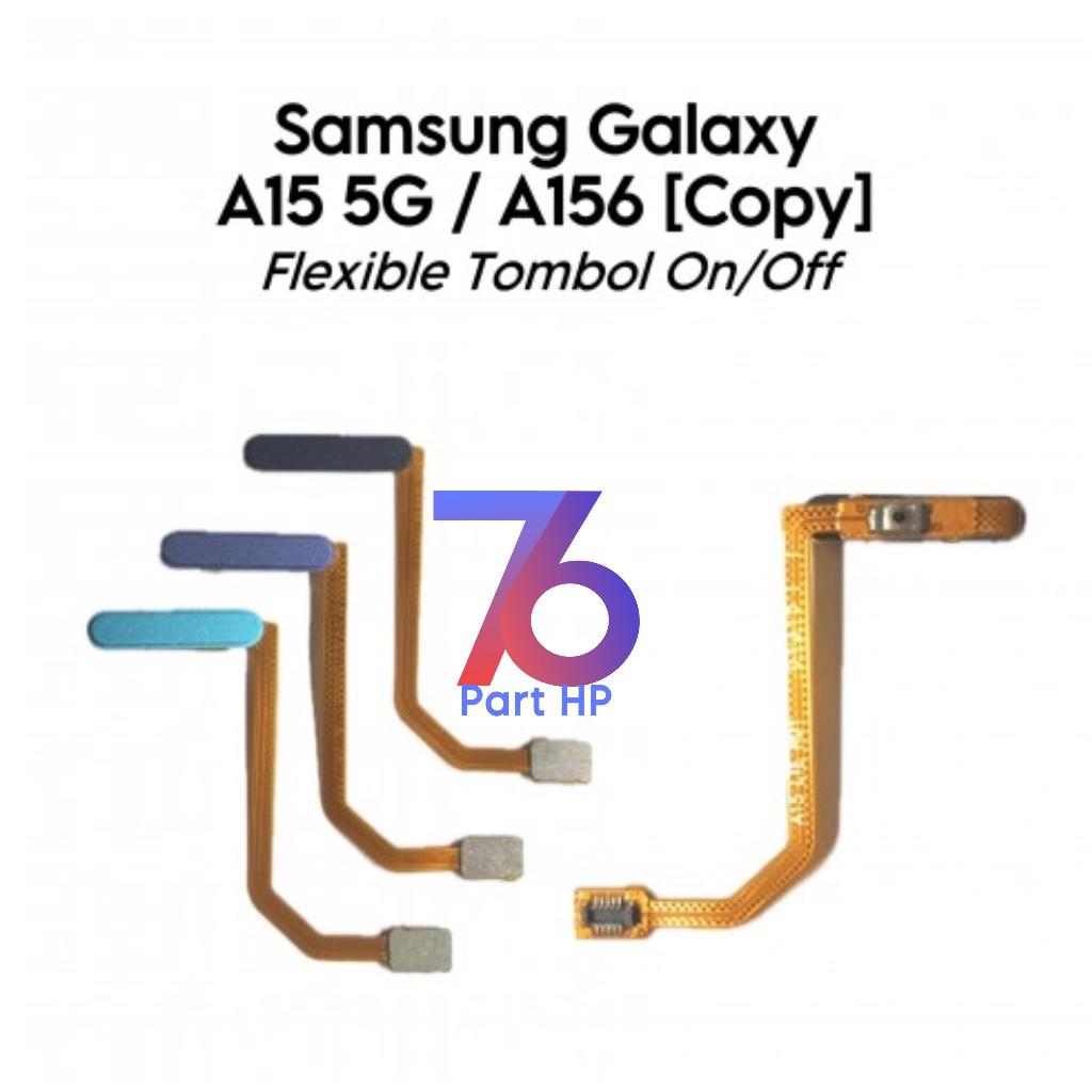 Flet za Samsung A156 Galaxy A15 5G sa on/off button + fingerprint Black OEM