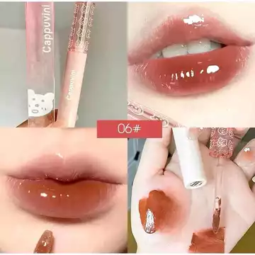 CAPPUVINI GLASS LipGloss Moisturizing Korean Lip Gloss Water Lipcream Liptint Lip Balm Mirror