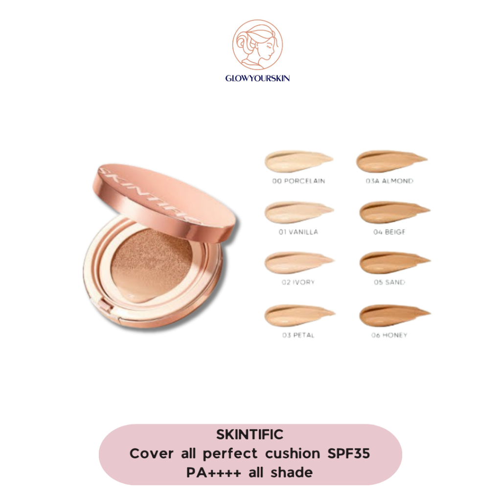 Jual SKINTIFIC Cover all perfect cushion SPF 35 PA++++ & Refill ...