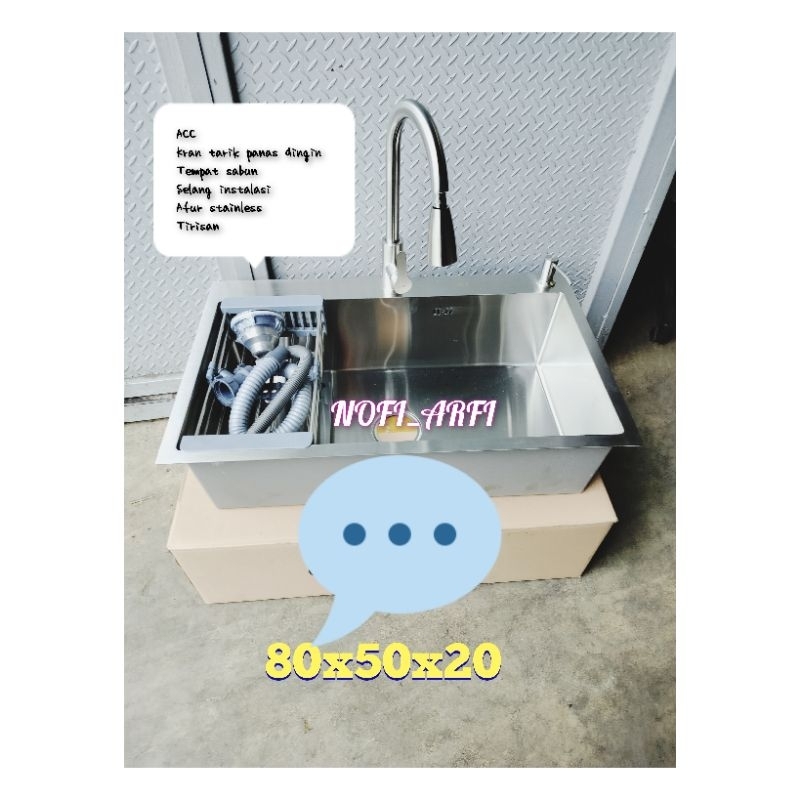 Jual SALE!!bak cuci piring stainless/bak cuci 1 lubang sus 304 uk 75 x ...