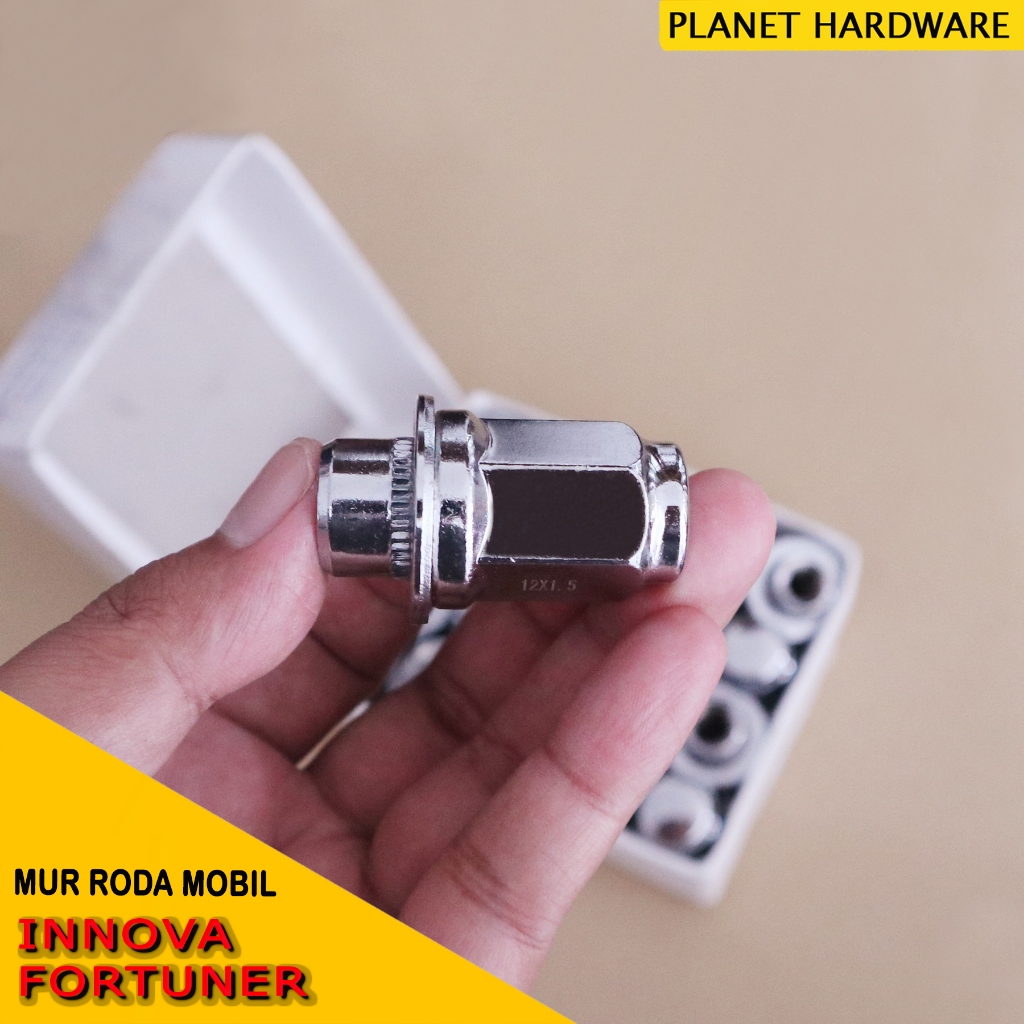 Jual Mur Baut Roda Mobil Innova Fortuner Drat 1.5 Kunci 21 mm - Harga ...