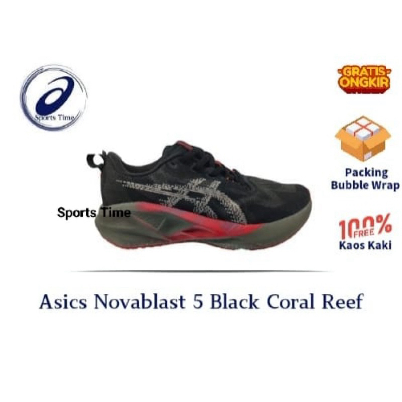 Jual Sepatu Running Olahraga Novabalst 5 Black Coral Reef | Shopee ...