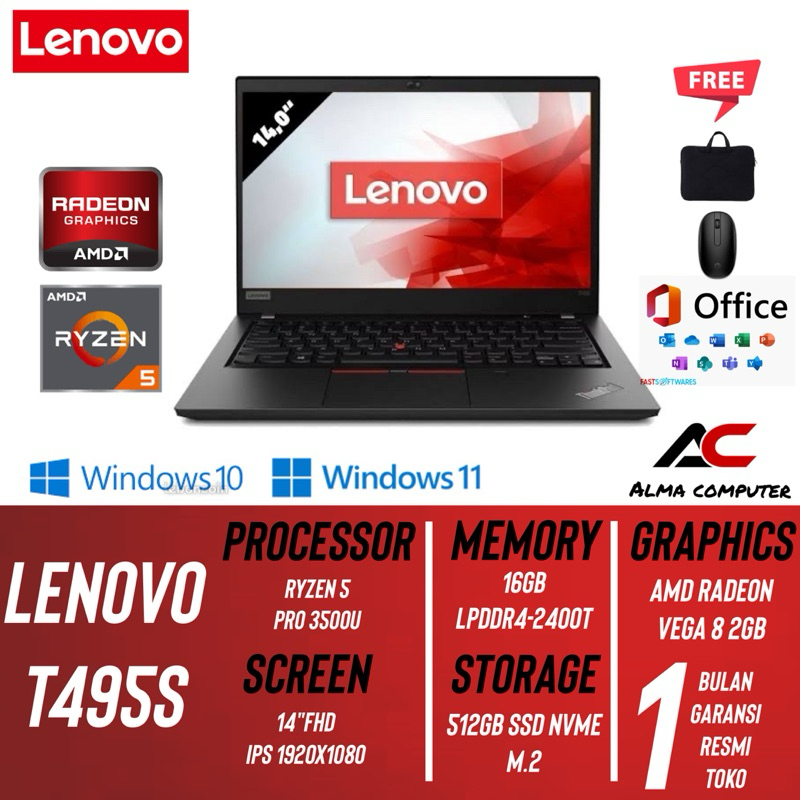 Jual Lenovo Thinkpad Intel Core i5 Ram 8GB Ssd 256GB Win 10 Kerja