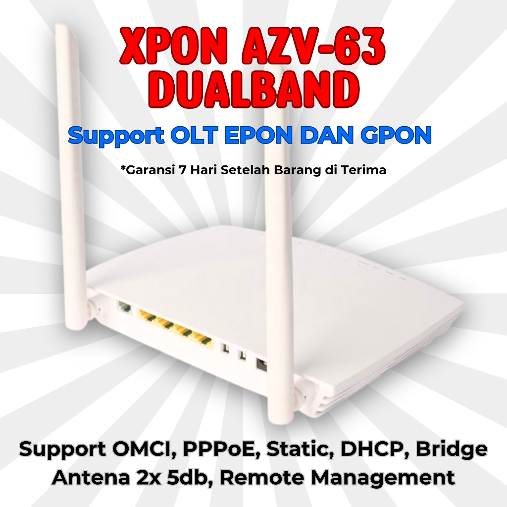 Jual XPON AZV-63 DUALBAND SUPPORT OMCI NEW | Shopee Indonesia