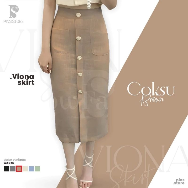 Jual Rok Viona Terbaru Skirt Katun Panjang Polos Rok Kerja Premium ...