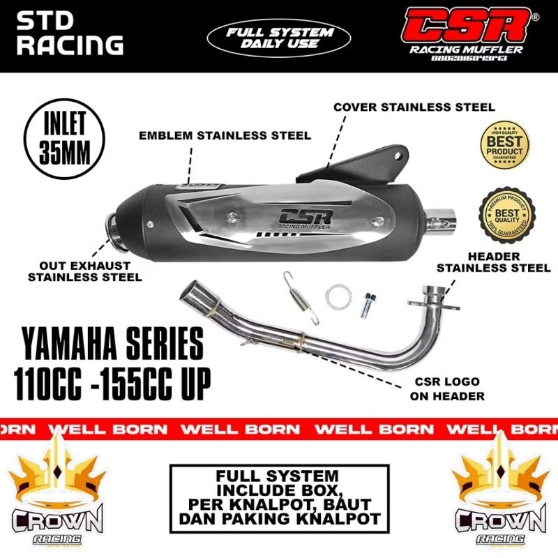 Jual Knalpot Standard Racing STD Racing CSR Yamaha Mio Sporty Karbu ...