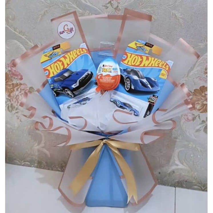 Jual Buket Hot Wheels dan Kinder Joy Buket Kado Hadiah Anak Laki-Laki ...