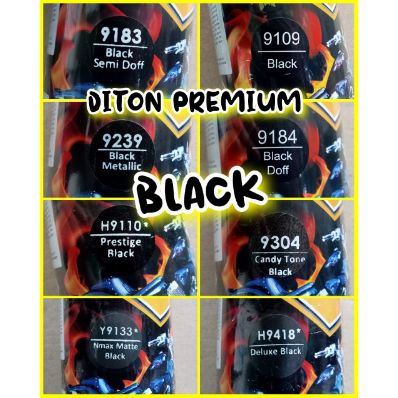 Jual Cat Semprot / Pilok Diton Premium HITAM : 9109 Black / 9183 Black ...