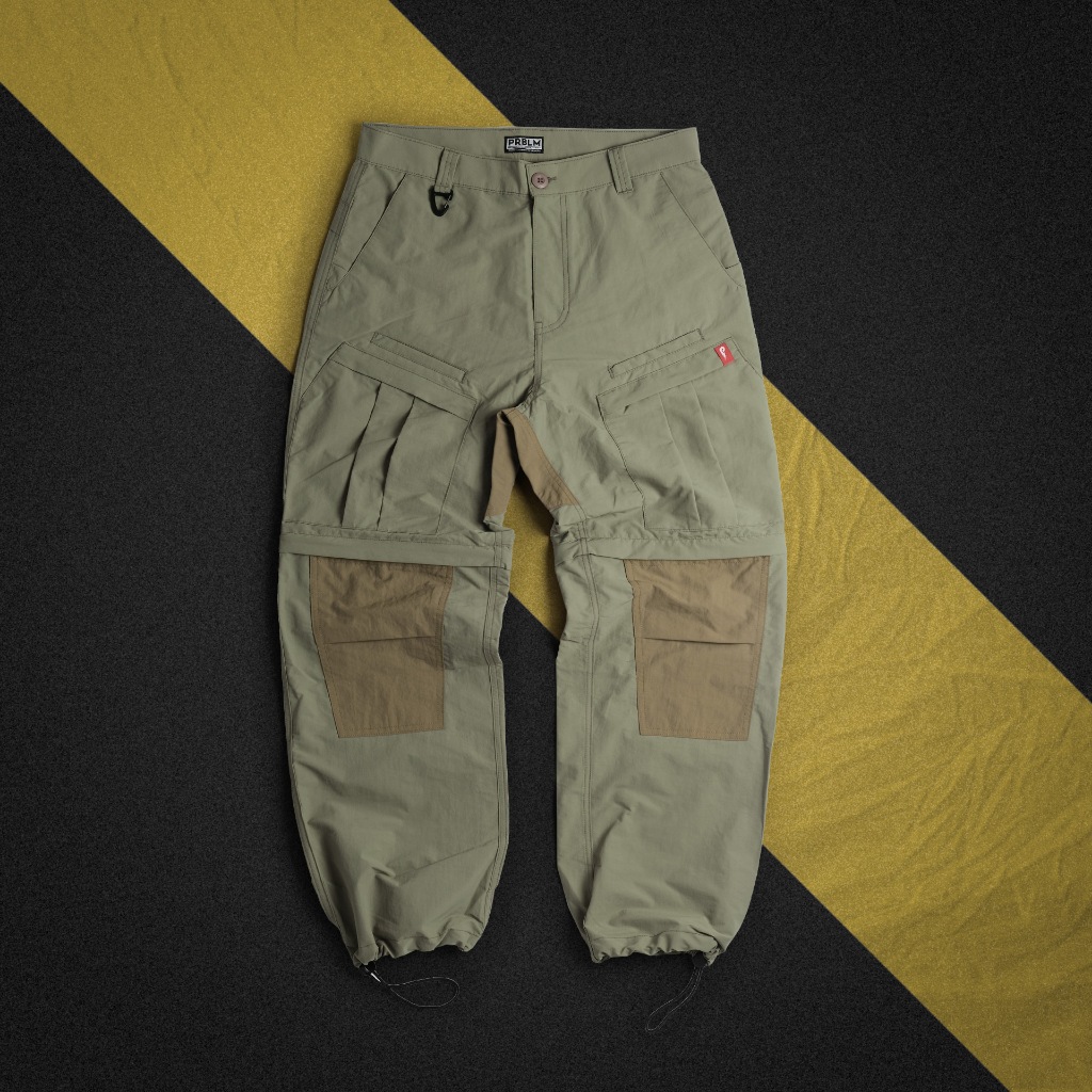 Jual PRBLM TX25/001 Technical Cargo Pants Olive | Shopee Indonesia