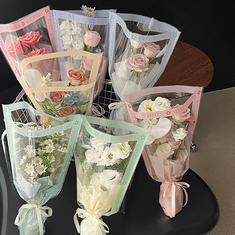 Jual (50LEMBAR) Kertas Bunga Buket Bening Transparent List Single Rose ...