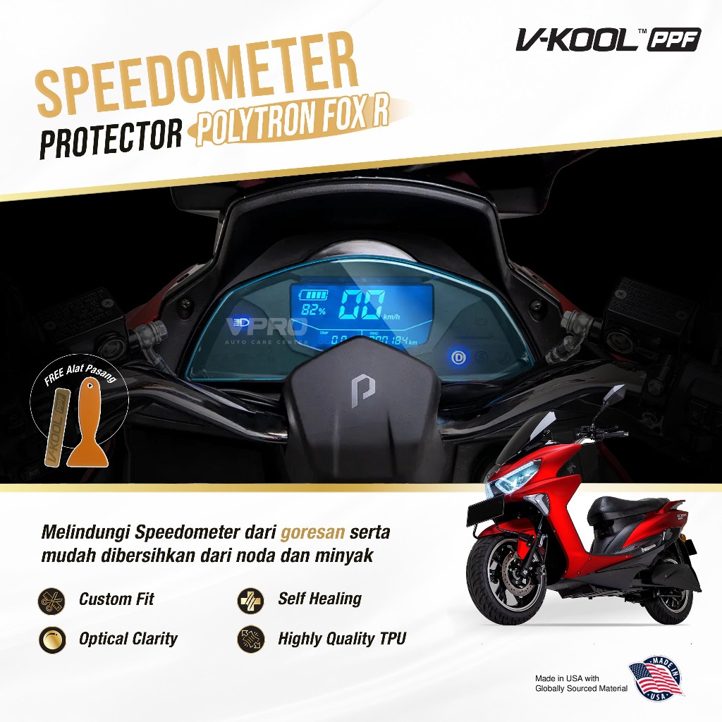 Jual VKOOL PPF Speedometer Motor Polytron Fox R / Fox-R | Anti Gores ...