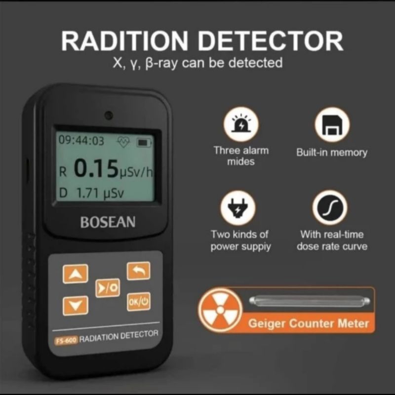 Jual Alat Deteksi Radiasi Nuclear Nuklir Dosimeter Bosean FS600 ...