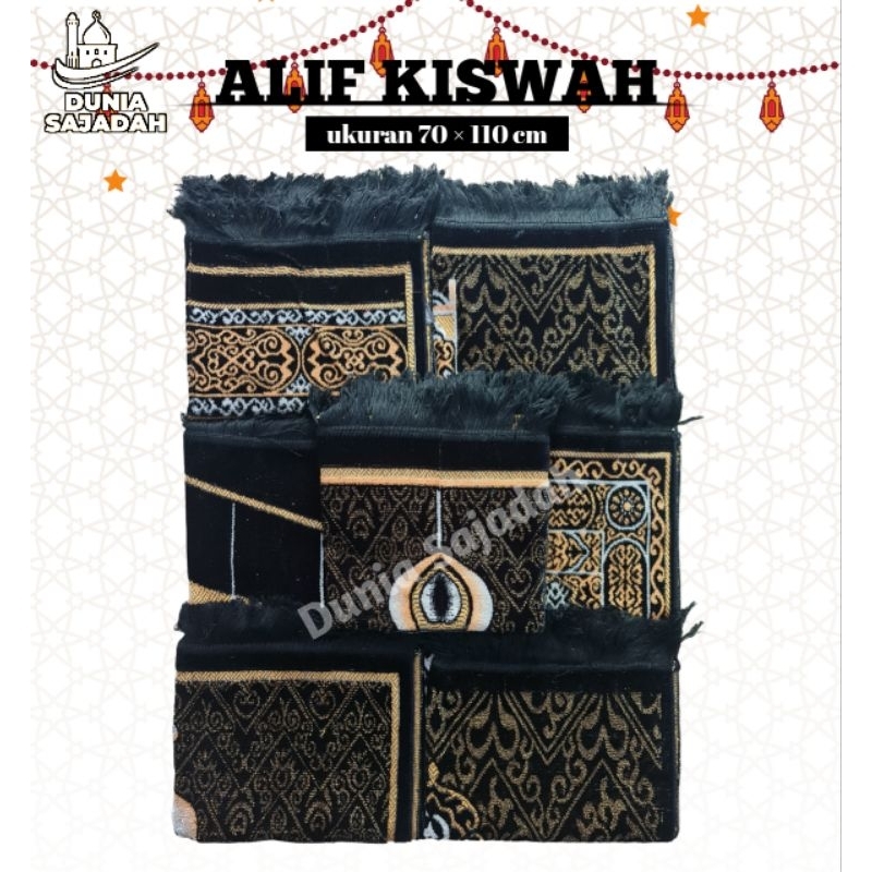 Grosir 1 Dus 40 pcs Sajadah Turkey Alif Kiswah Premium 70×110