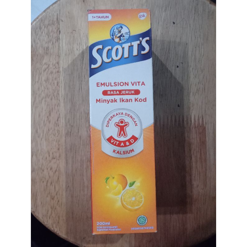 Jual SCOTT'S EMULSION VITA RASA JERUK 200 ML | Shopee Indonesia