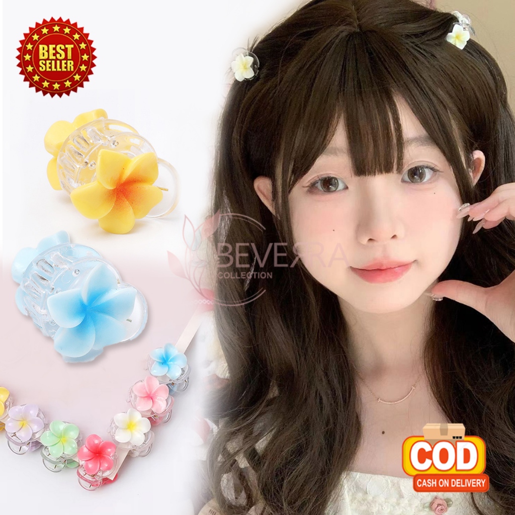 Jual Jepit Rambut Korea Mini Model Bunga Kamboja Gaya Korea Hairclip ...