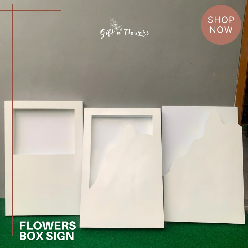 Jual PROMO Flowers Box Sign 40x60 / Papan Bunga Wisuda / Welcome Sign ...
