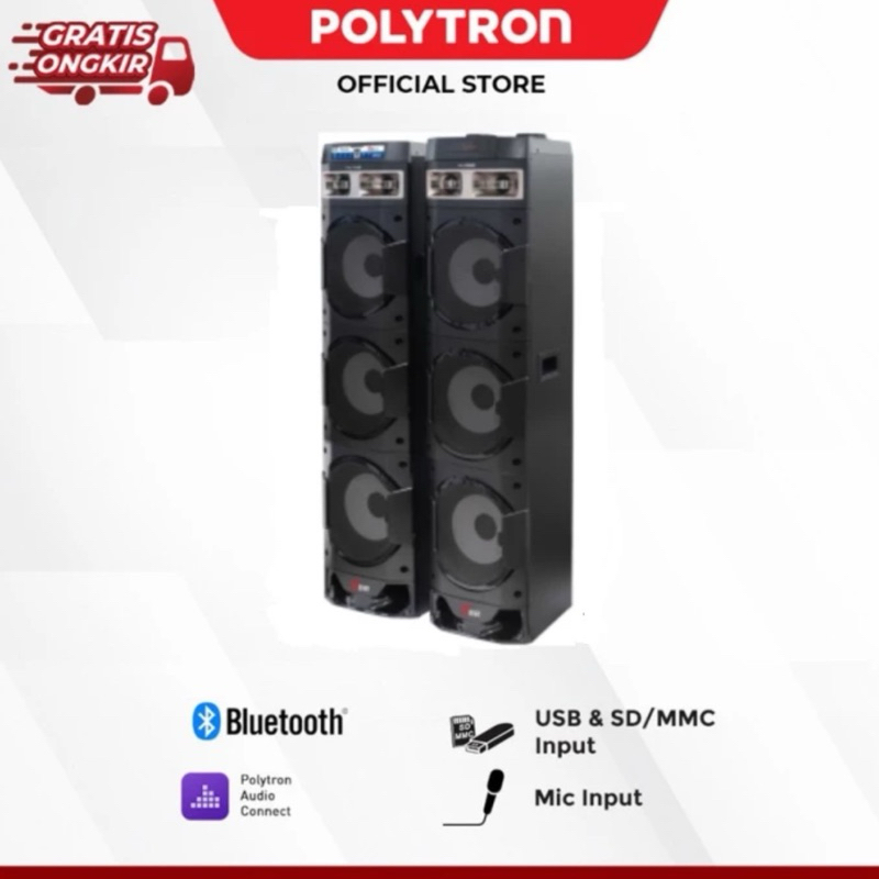 Jual Speaker Polytron pas 10df38 triplle subwoofer xbr (kurir toko ...
