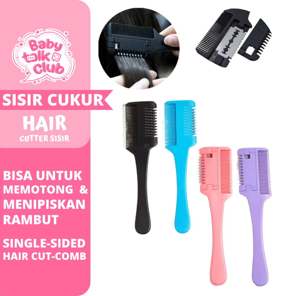 Jual Hair Cutter Sisir Razor Pemotong Rambut Penipis Dua Sisi | Shopee ...