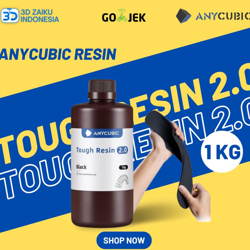 Jual Anycubic Flexible Tough Resin 2.0 High Rigid Resin 3D Printer 1 KG ...