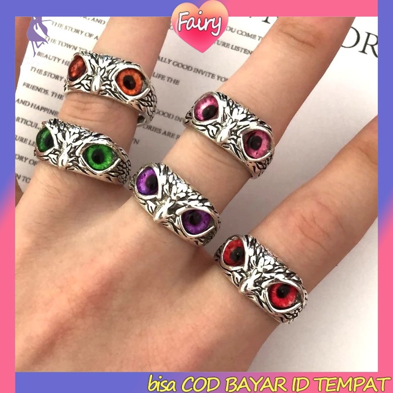 Jual [COD]Cincin Model Terbuka Bentuk Burung Hantu Gaya Retro Untuk ...