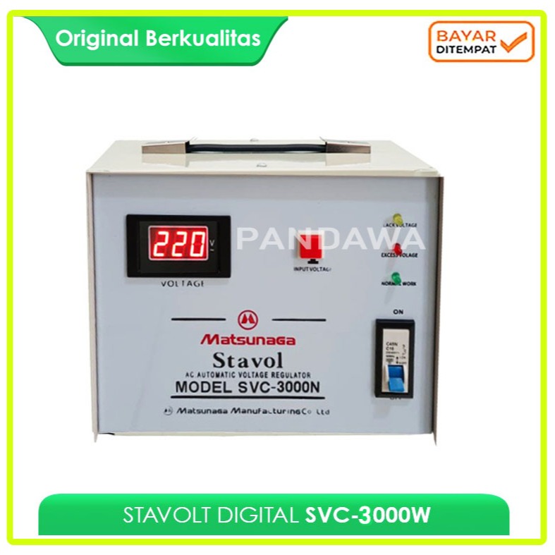 Jual Matsunaga Stavolt SVC-3000N Voltag Digital STABILIZER MATSUNAGA ...