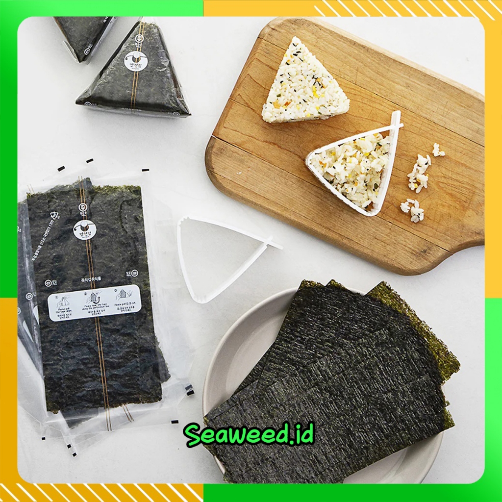 Jual MANJUN ONIGIRI Wrapper 100 Lembar Halal / Lembar Rumput Laut ...