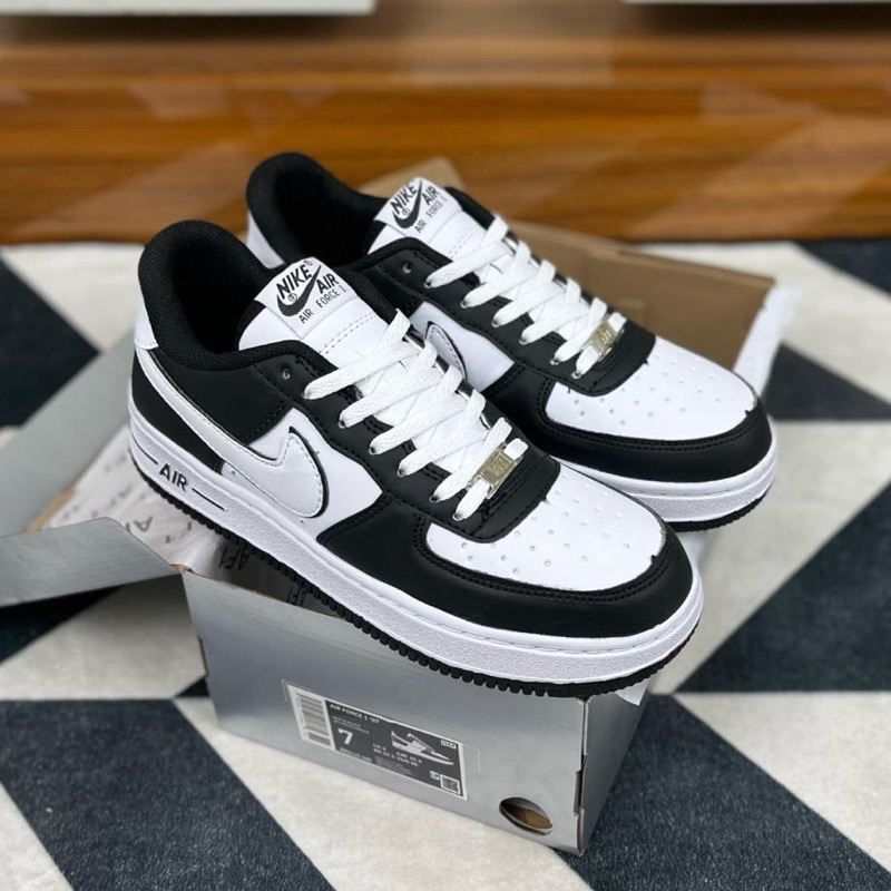 Jual Sneakers sepatu air force 1 black white panda code tembus terbaru ...