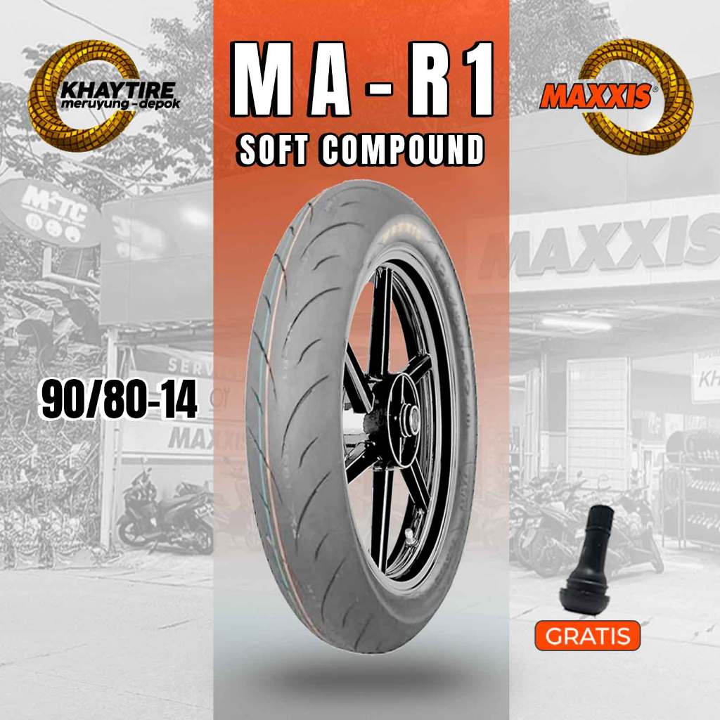 Jual Ban Motor Matic Soft Compound MAXXIS MA-R1 90/80 Ring 14 Tubeless ...