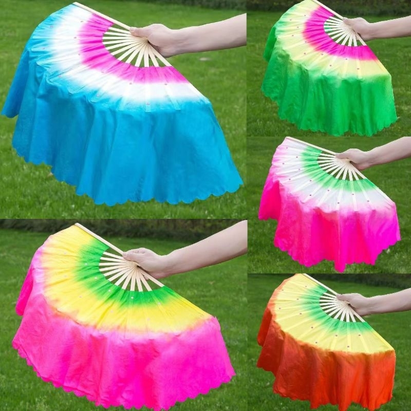 Jual Kipas Nari Tari Rumbai Kain Satin Kipas Menari | Shopee Indonesia