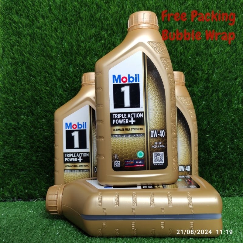 Jual Mobil 1 Triple Action Power 0W40 API SP ACEA A3/B4 ORIGINAL Pindai ...