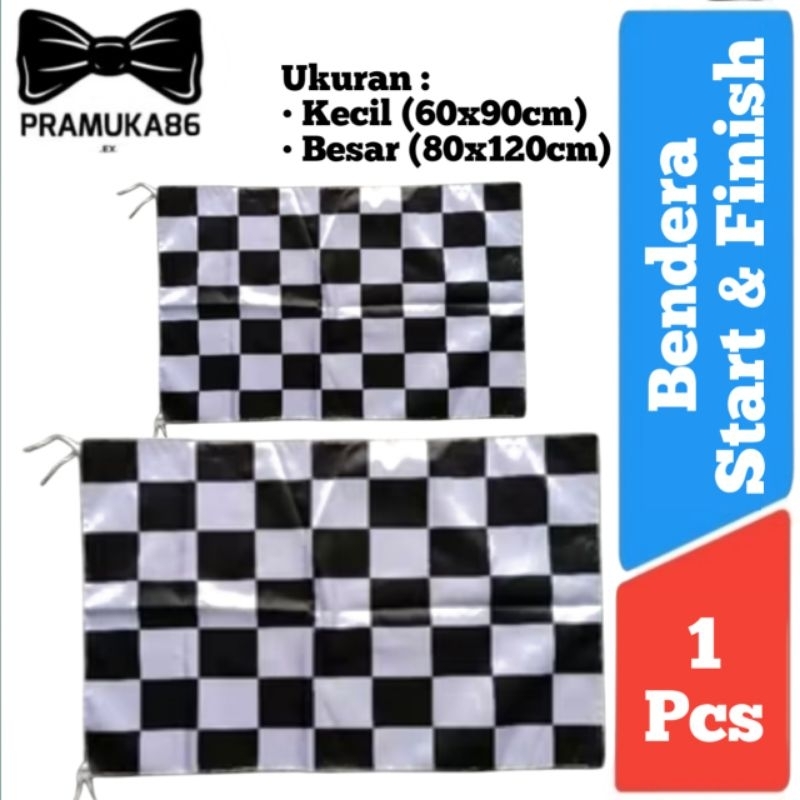 Jual Bendera Start & Finish Ukuran Kecil & Besar / Bendera Start Finish ...