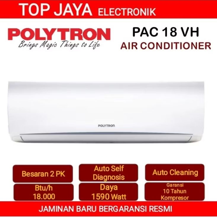 Jual AC POLYTRON 2 PK DELUX 2/POLYTRON PAC 18VH 2 PK BARU BERGARANSI