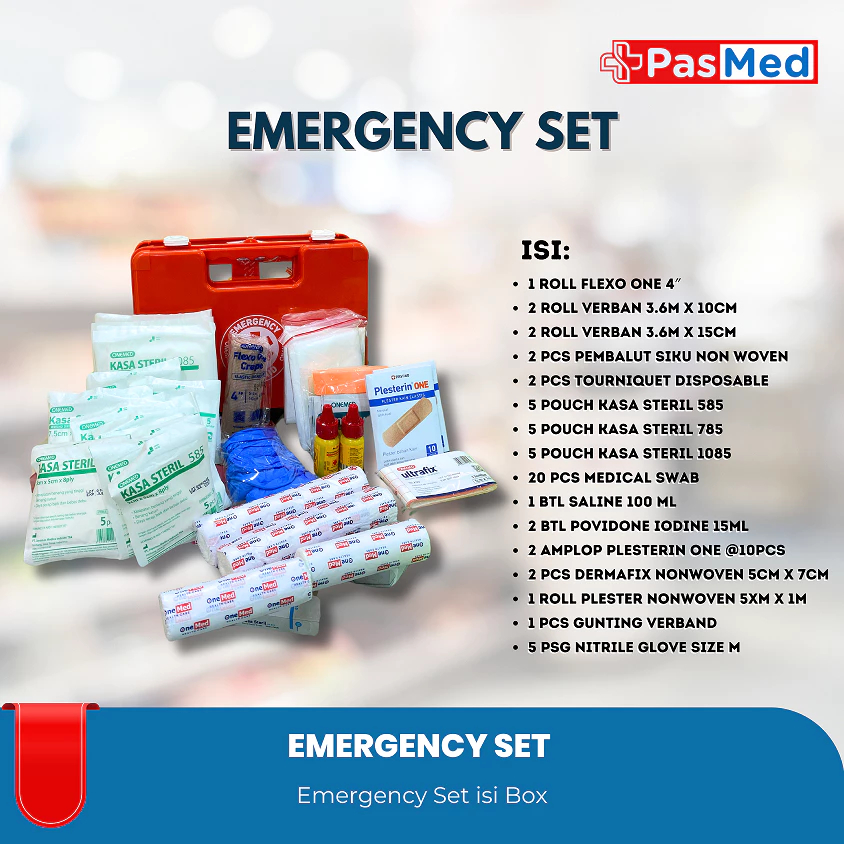 Jual PASMED |Onemed - P3K Emergency Set Box 2in1 Jinjing dan Dinding ...