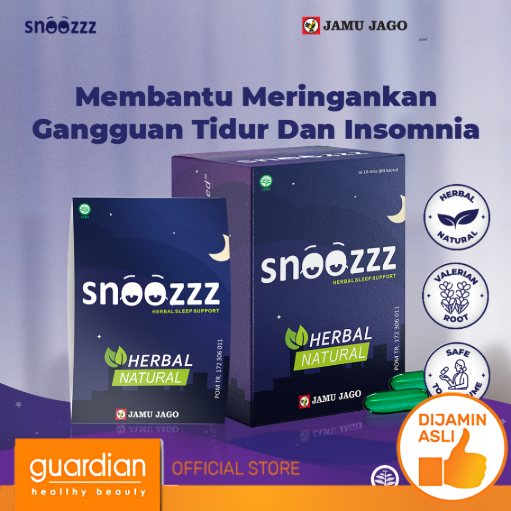 Jual SNOOZZ Herbal Sleep Support Isi 4 Kapsul | Shopee Indonesia