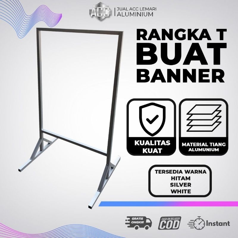 Jual RANGKA BESAR T BUAT BANNER / SPANDUK 2SISI BERDIRI DARI BAHAN ...