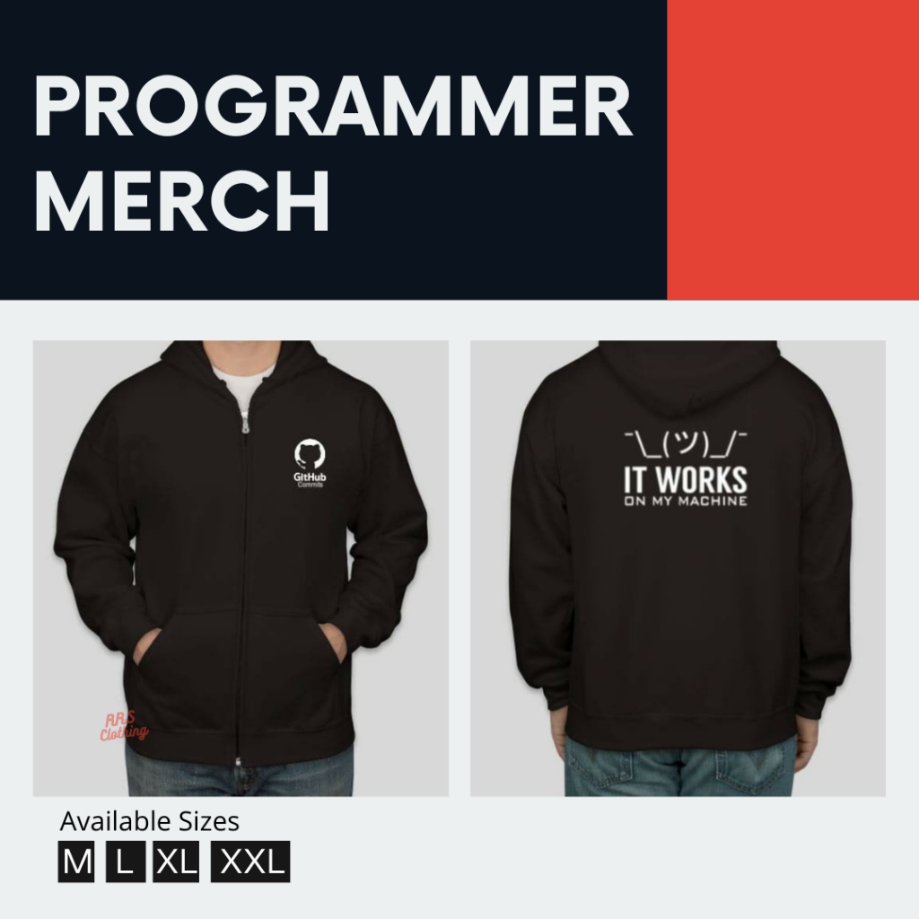 Jual Jaket Zipper Cotton Fleece Programmer Github IT WORKS ON MY ...