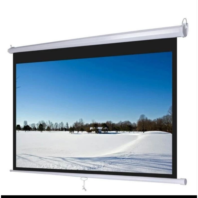 Jual layar Proyektor manual 150 inch 300cm x 200cm /Projector Screen ...