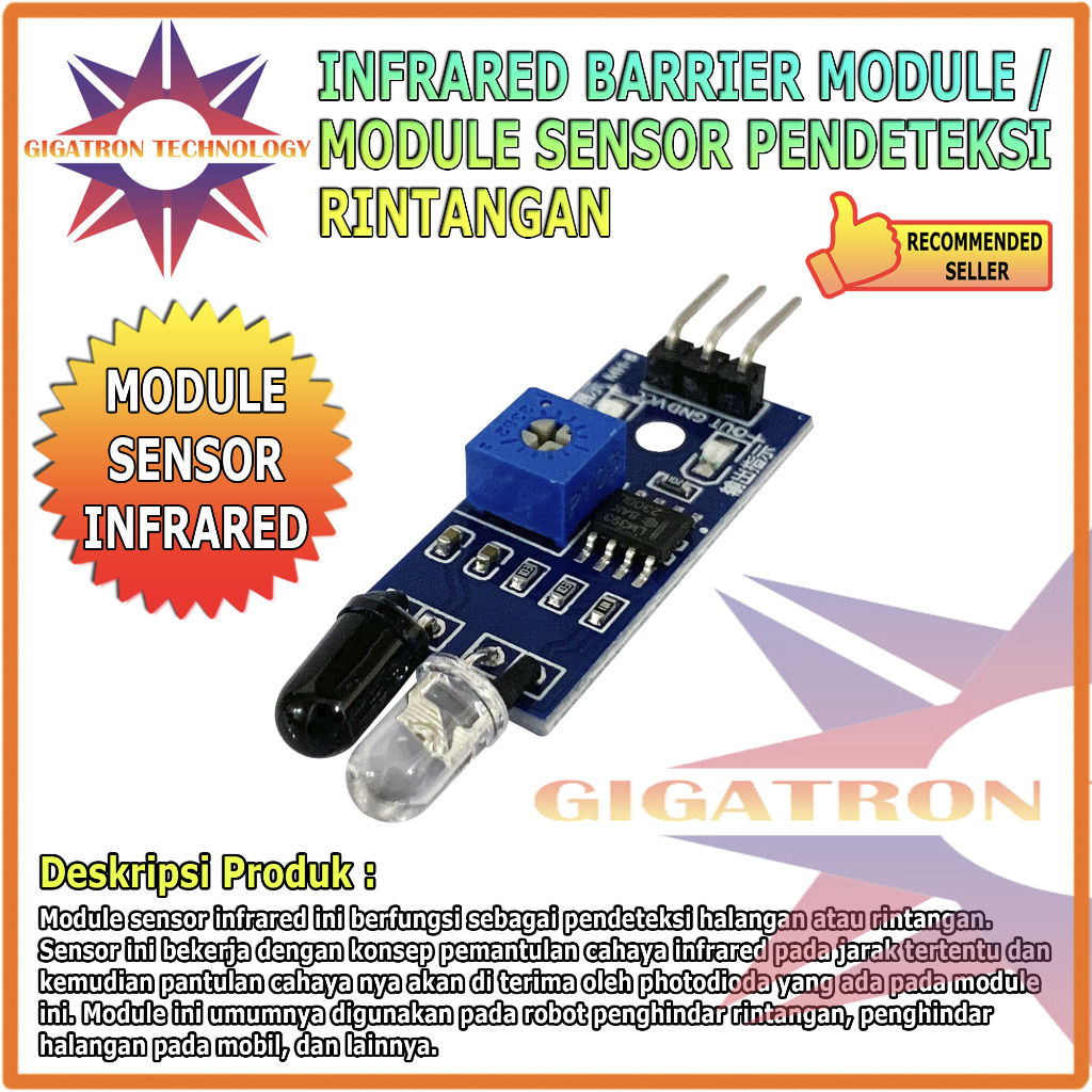 Jual Infrared Barrier Obstacle Sensor Halangan Rintangan Module Sensor ...