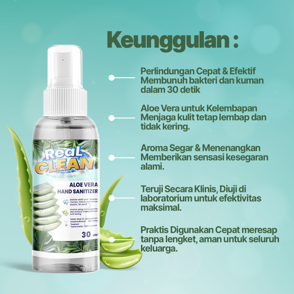 Jual Real Clean Hand Sanitizer Cair Liquid Sanitizer - Handsanitizer ...