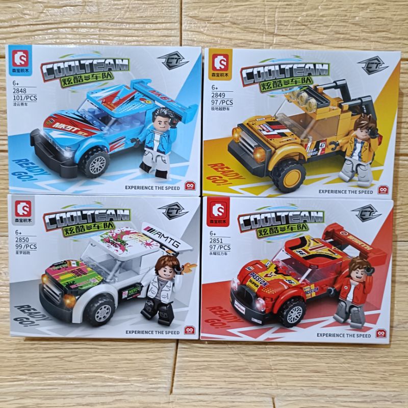 Jual Brick Sembo block racing car Cool Team Coolteam brick mobil balap ...