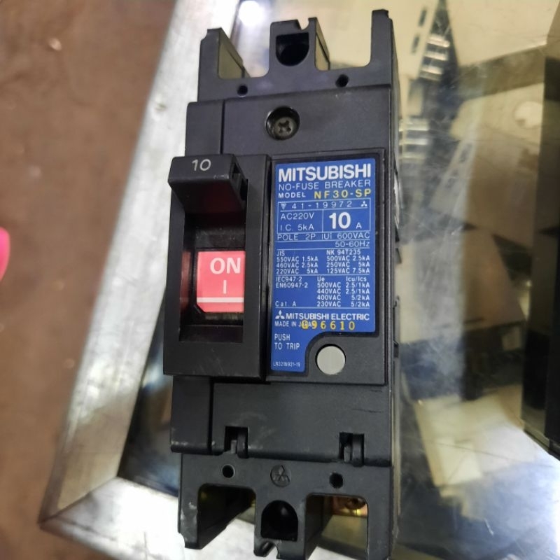 Jual mccb breaker nfb mitsubishi 2p nf30sp 10a 2pole | Shopee Indonesia