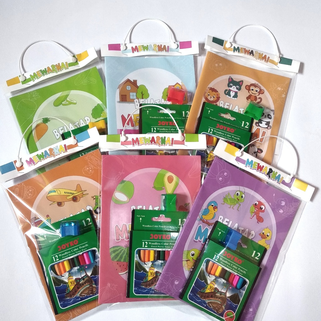 Jual Paket Mewarnai Souvenir Ulang Tahun Anak Buku Mewarnai Anak Plus ...